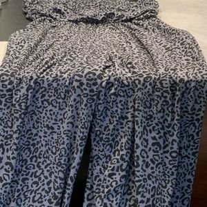 Beautiful souls jumpsuit navy blue leopard print